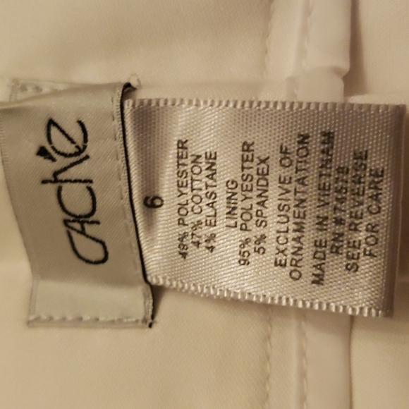 cache white pants size 6 - Picture 7 of 8